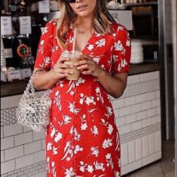 NWT ZARA Long floral button down shirt maxi dress - Picture 6 of 13